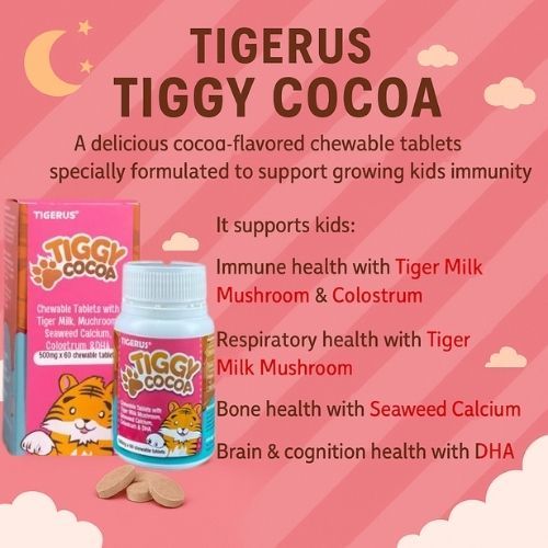 Clearance Stock - Tigerus Tiggy Cocoa Chewable Tablets - Tiger Milk ...