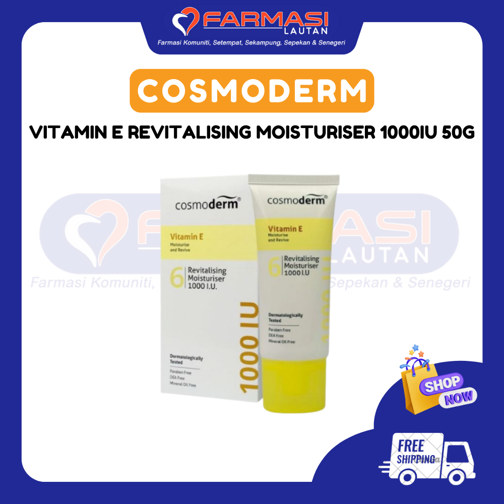 COSMODERM VITAMIN E REVITALISING MOISTURISER 1000IU 50ML | Shopee Malaysia