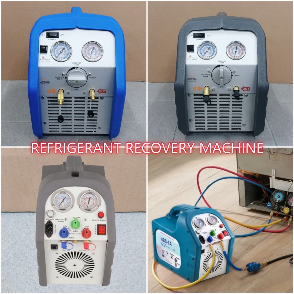 REFRIGERANT RECOVERY MACHINE PUMP RECYCLE GAS R22 R32 R410 R134 R290 ...