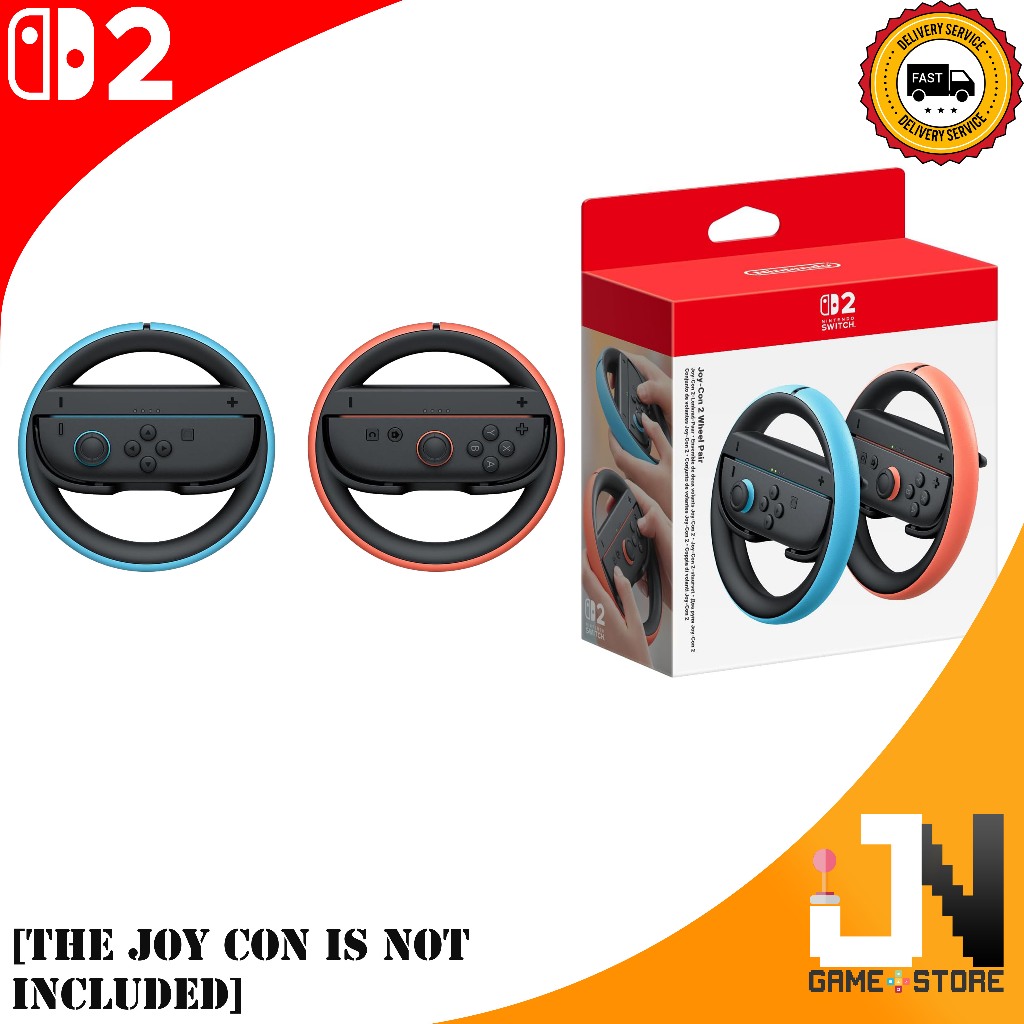 Nintendo Switch 2 Official Joy Con Racing Steering Wheel Grip (Set of 2 ...