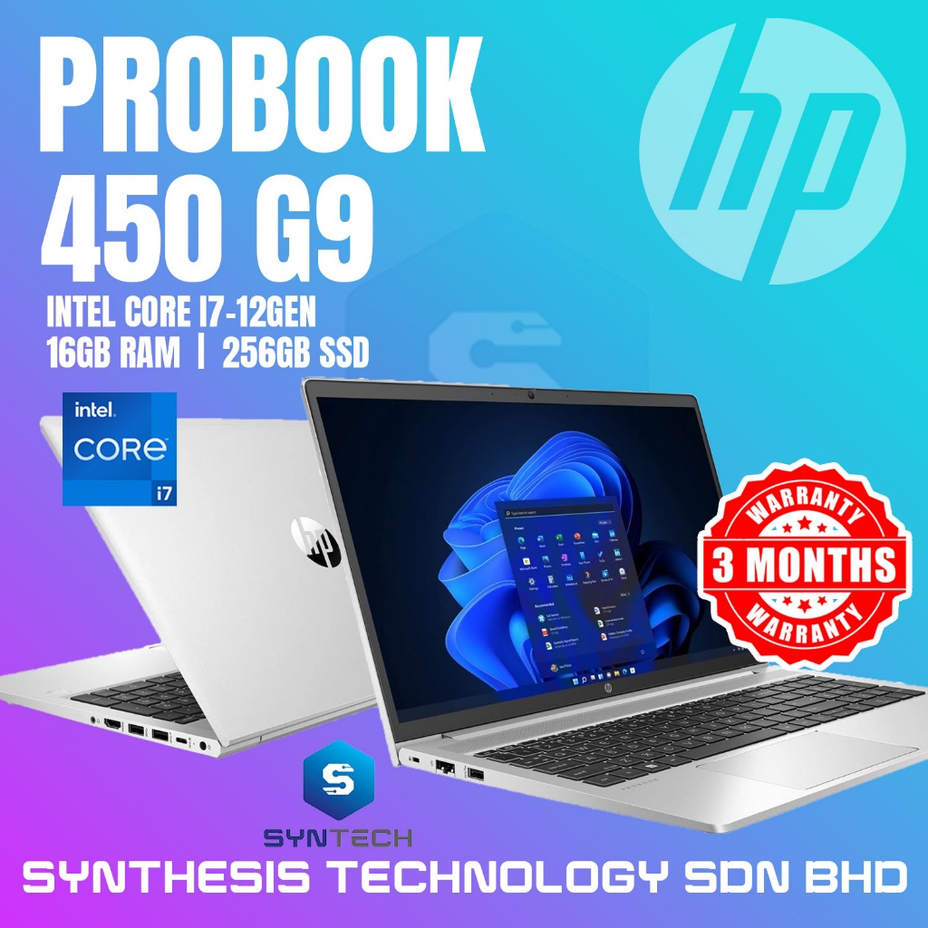 HP PROBOOK 450 G9 INTEL I5 / I7-12 GEN 8GB RAM + 256GB SSD REFURBISHED ...