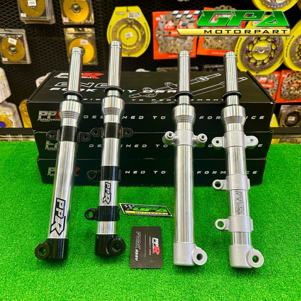 PPR RACING FORK LAY CNC 1.5INCH BLACK SILVER Y15 Y16 NVX LC4S PNP ...