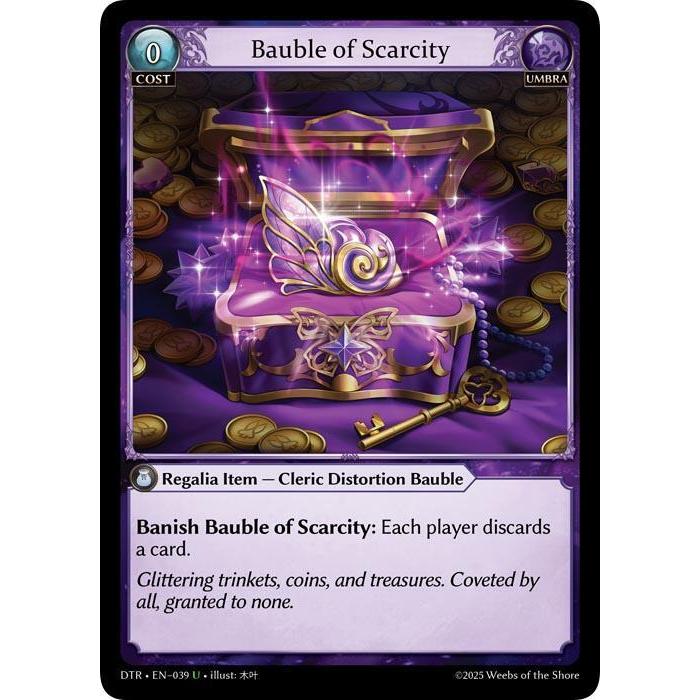 💥 Grand Archive TCG | Bauble of Scarcity (U) | EN-039— DTR Single