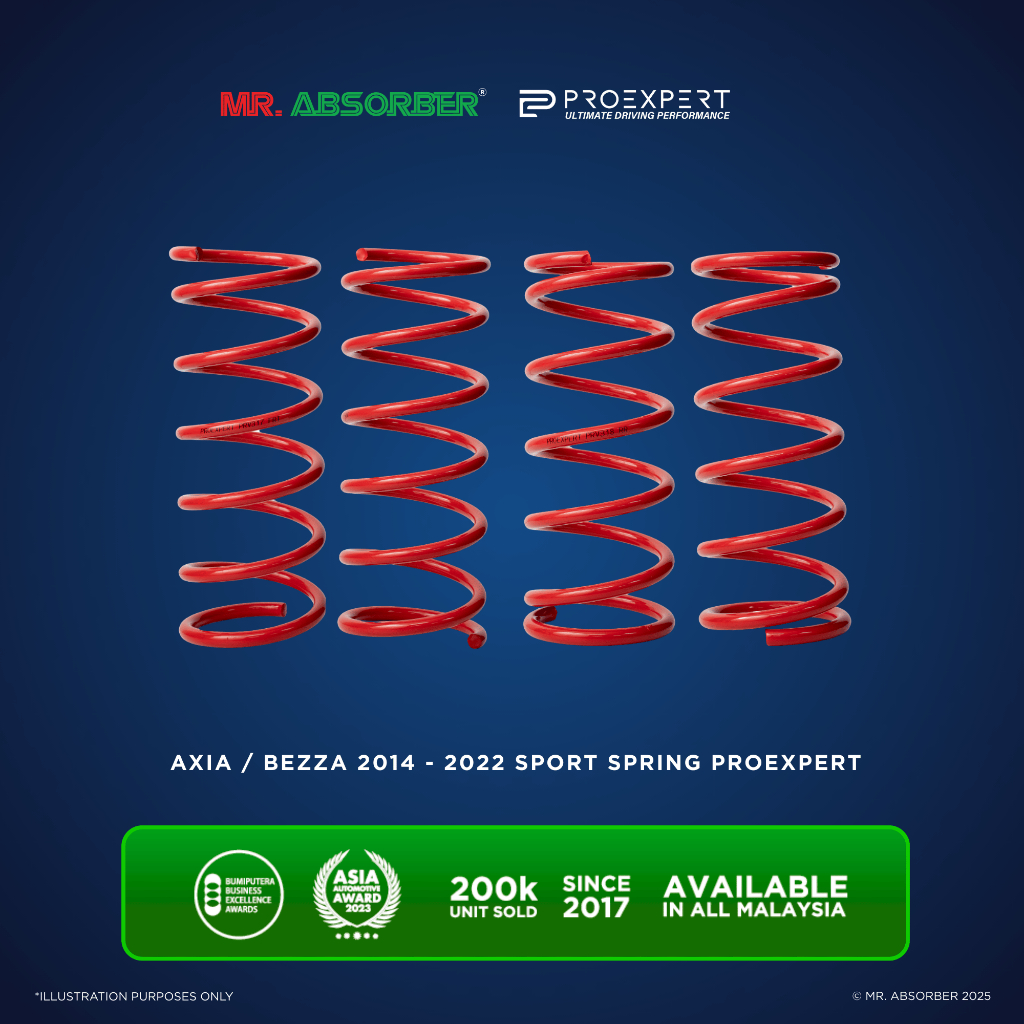 Perodua Axia / Bezza Proexpert Sport Spring | Shopee Malaysia
