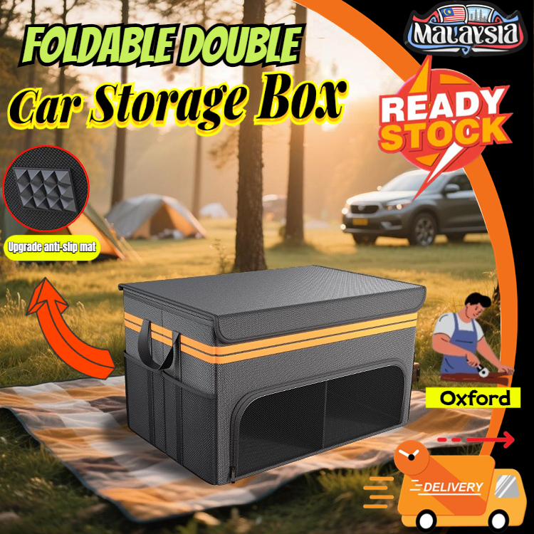 【High Quality】Multi-functional Double-Layer Car Trunk Organizer ...