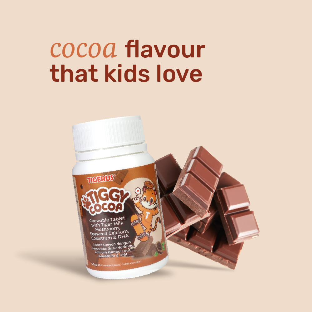 TIGERUS Tiggy Cocoa Chewable Tablets (500mg x 60's) | Shopee Malaysia