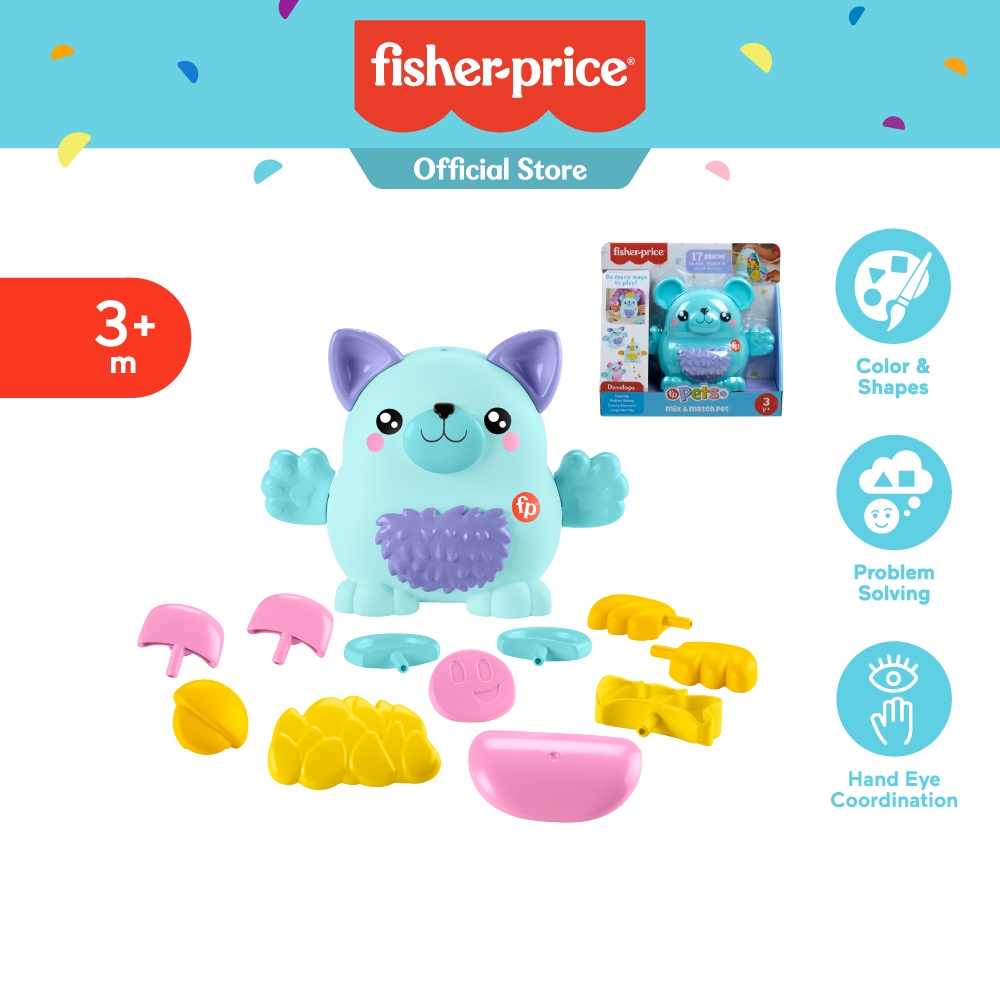 Fisher-Price FP Pets Mix & Match Pet Building Toy For Preschool Pretend ...