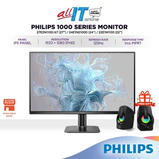 Philips 27E2N1100 (27") / 24E1N2100D  (24") / 22E1N1100 (21.5") FHD IPS  Low Blue Light Office Monitor | 120Hz | 1ms