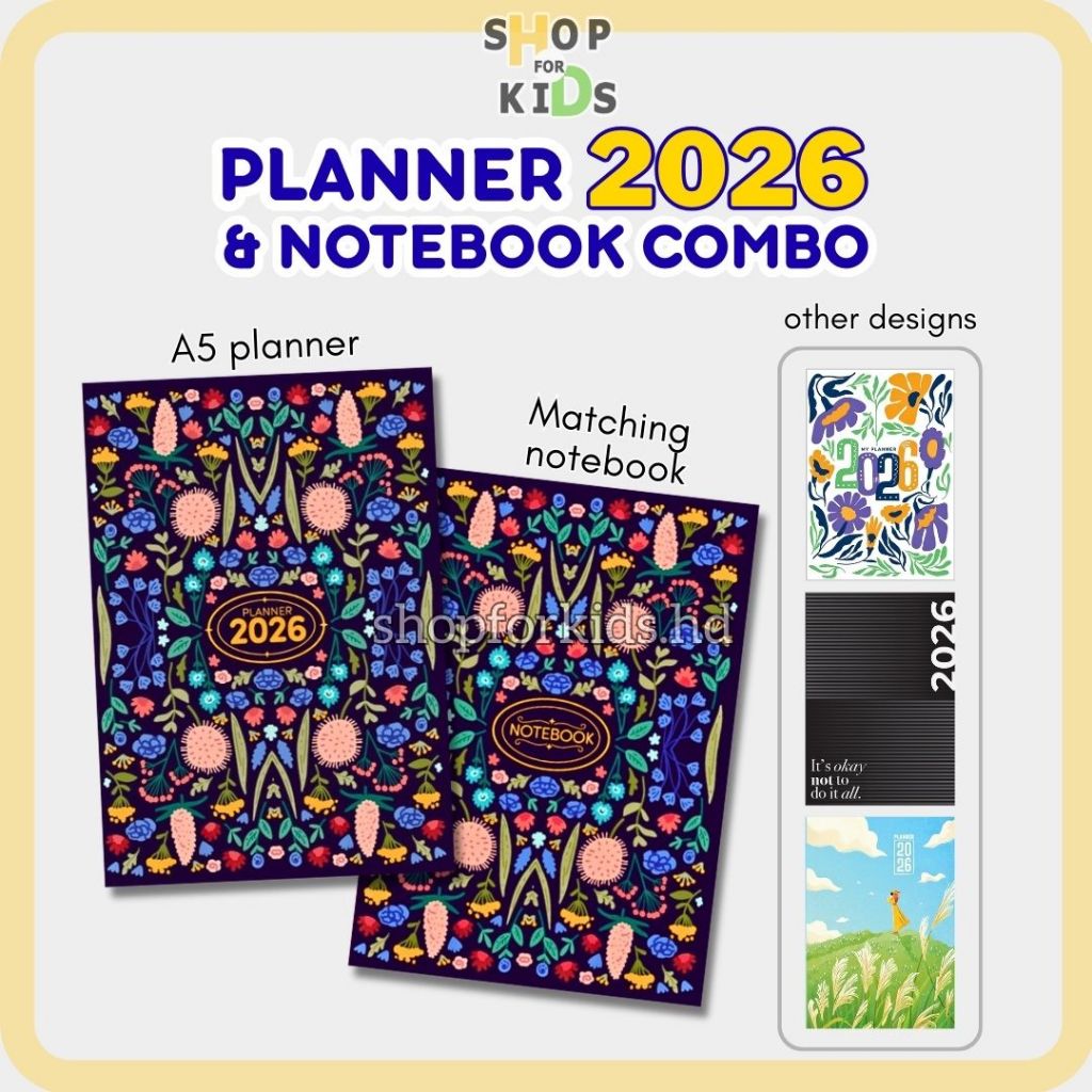 2026 A5 PLANNER + NOTEBOOK COMBO | SOFT COVER 80 PAGE Weekly Monthly ...