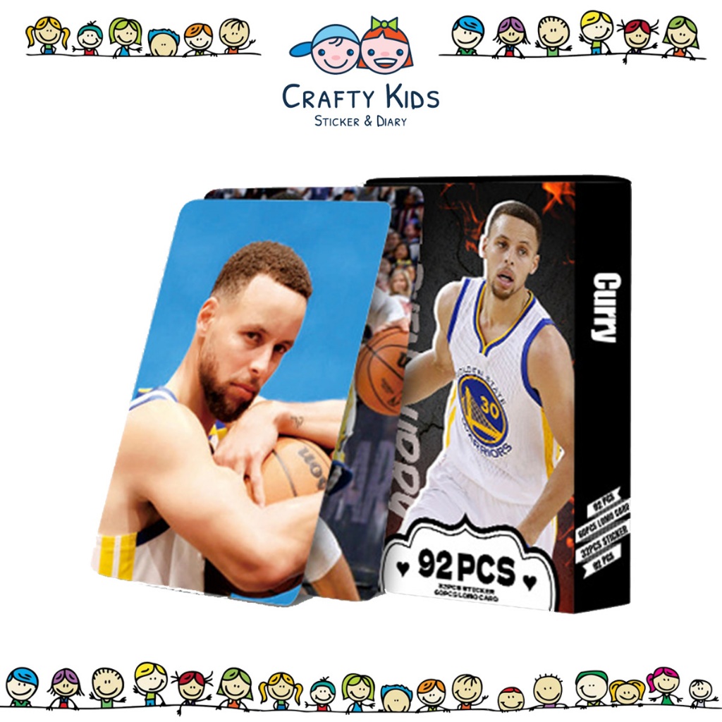 [STEPHEN CURRY] 92pcs LOMO Photocards Stickers No Repeat White Jersey ...