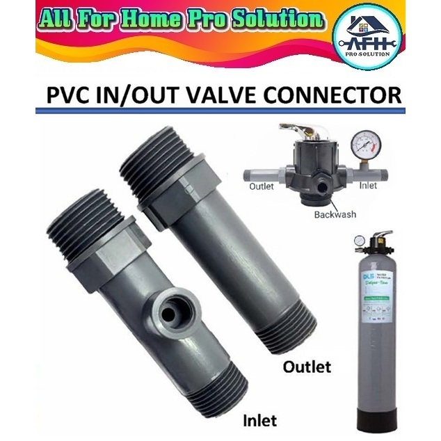 Water Filter Valve Inlet & Outlet PVC Valve Connector Set 1