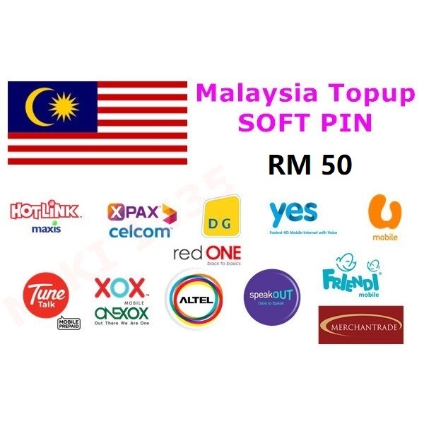 MALAYSIA RELOAD / TOPUP SOFT PIN RM50 | Shopee Malaysia