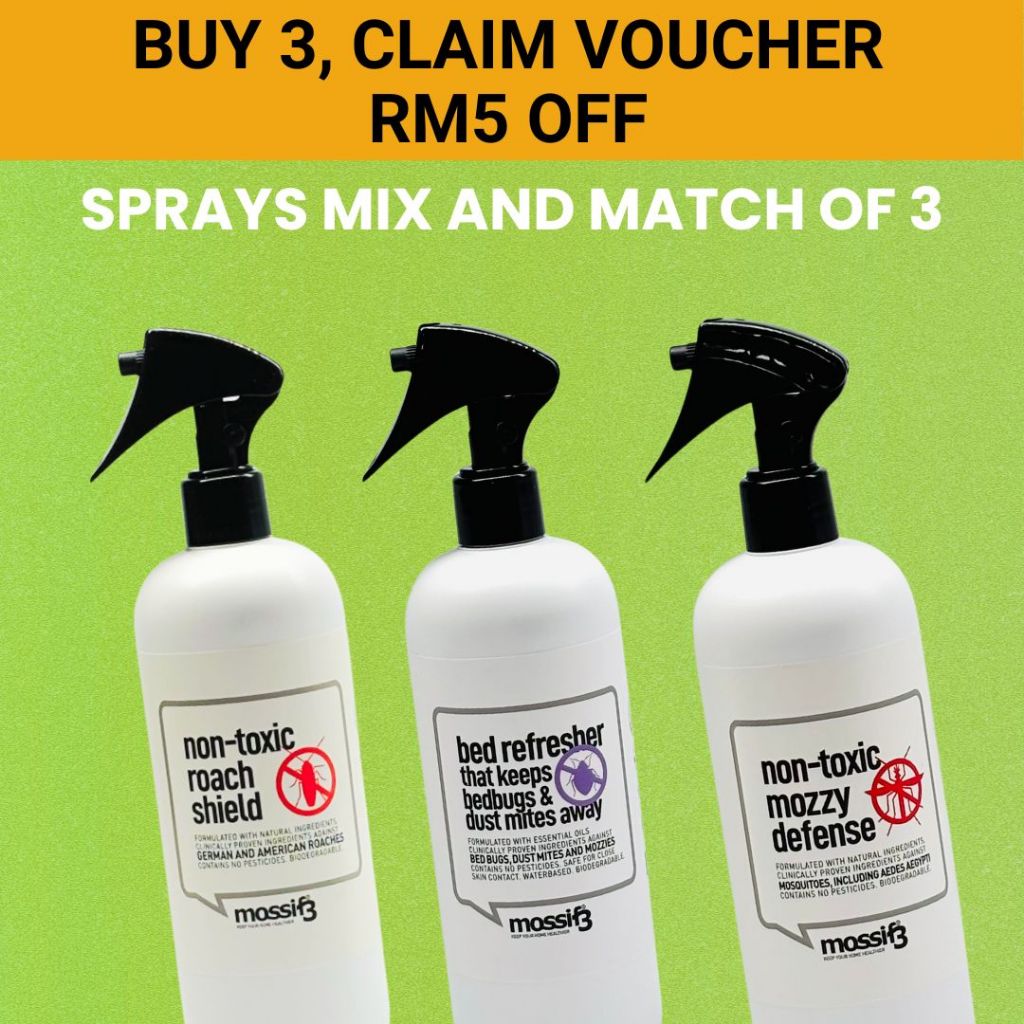 (BUNDLE OF 3 MIX & MATCH) Mossif3 Non-Toxic Spray Repellent for ...