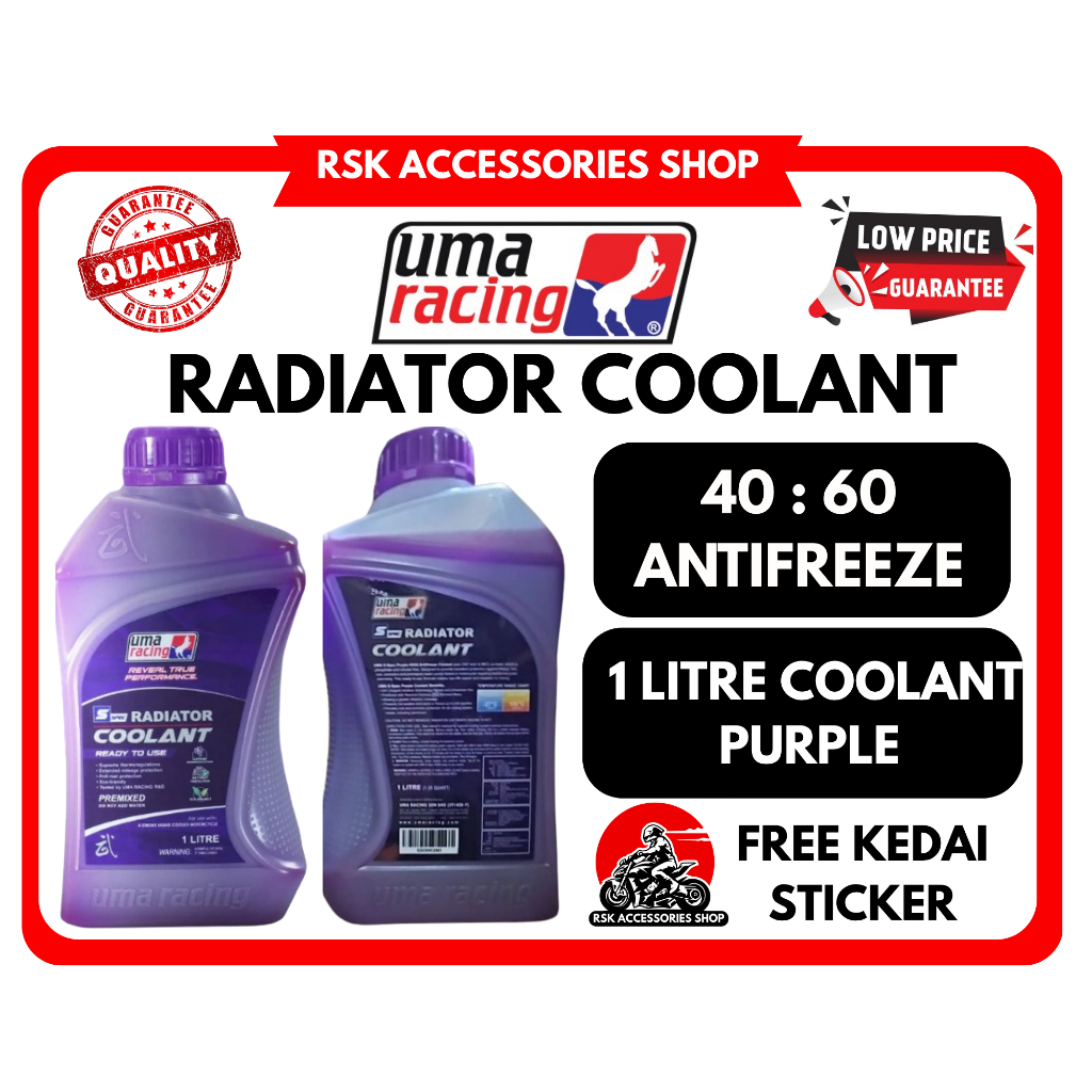 UMA RACING COOLANT RADIATOR PRE-MIXED 40:60 1 LITRE ANTIFREEZE SUPREME ...
