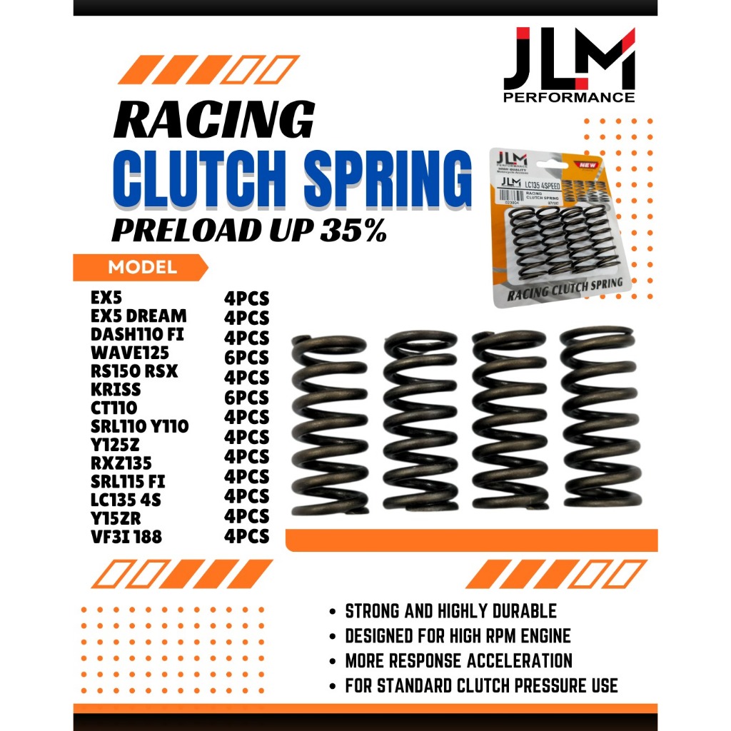 JLM BRAND RACING CLUTCH SPRING EX5 HIPOWER EX5 DREAM SRL110 LC135 LC5S ...