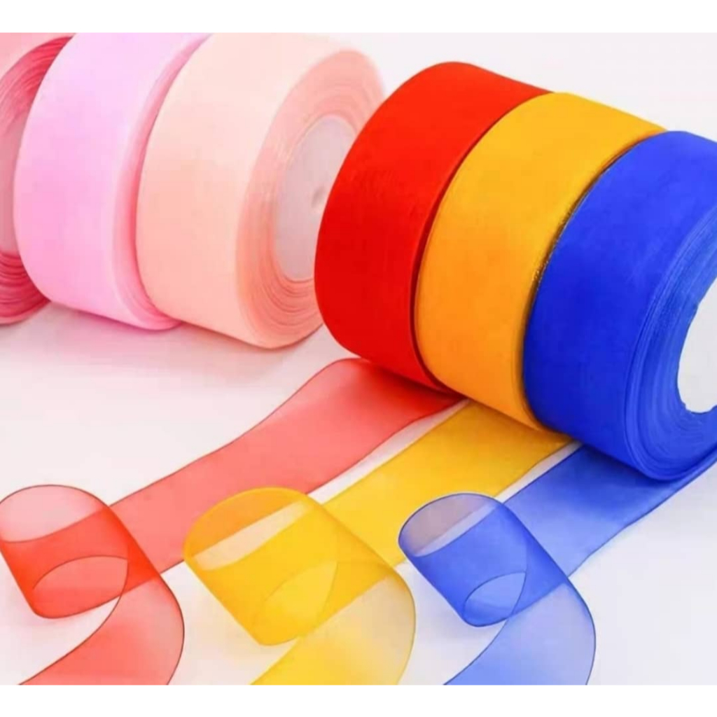 (1 Meter) 4cm Chiffon Ribbon Gift Wrapping Decoration Ribbon | Shopee ...