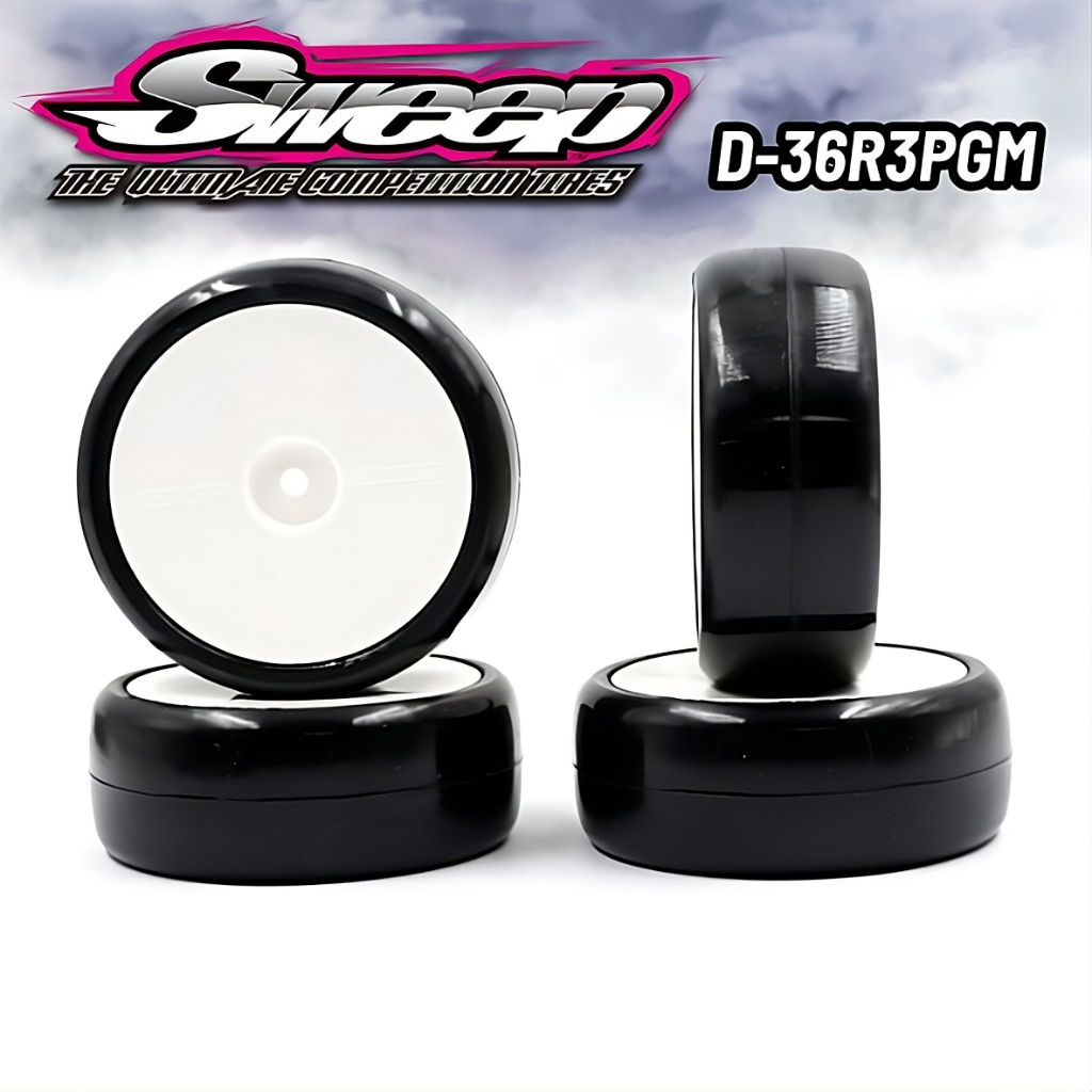 D-36R3PGM || Sweep Racing High-End Compound Pre-Glued TC Rubber Tires ...