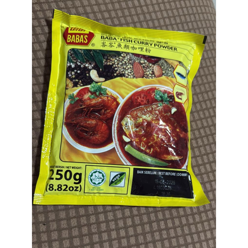 BABAS FISH CURRY POWDER 250G | Shopee Malaysia