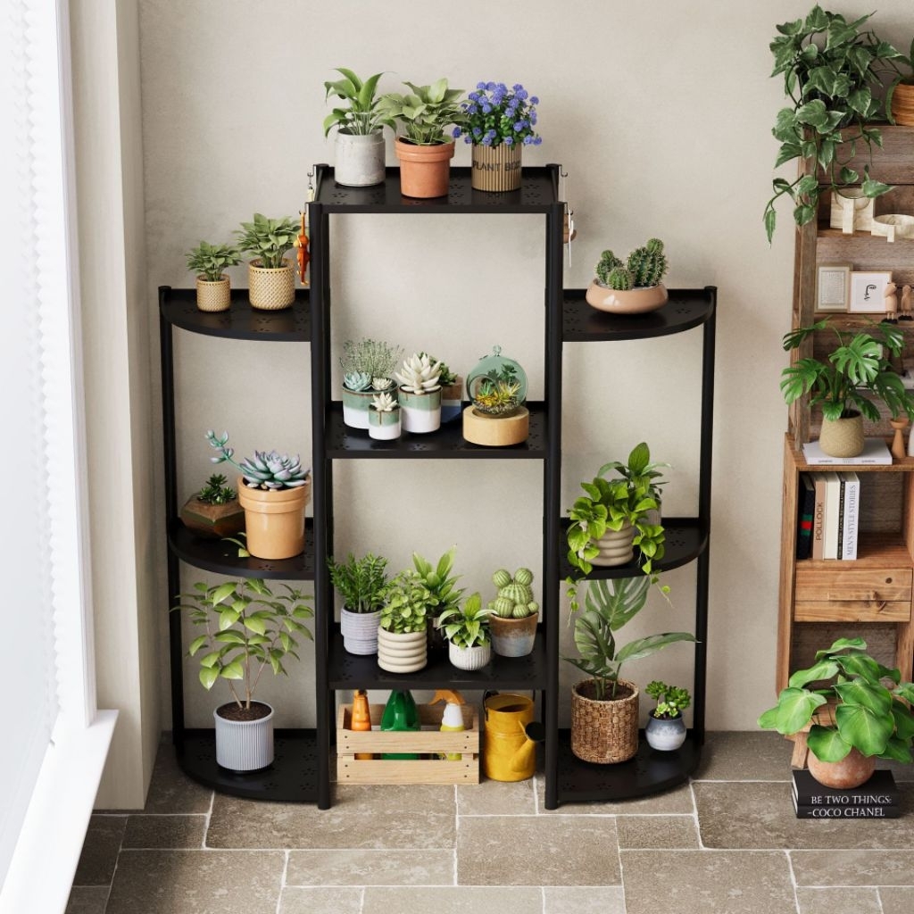 9 RACKS STANDING METAL FLOWER RACK RAK BESI BUNGA NORDIC | Shopee Malaysia