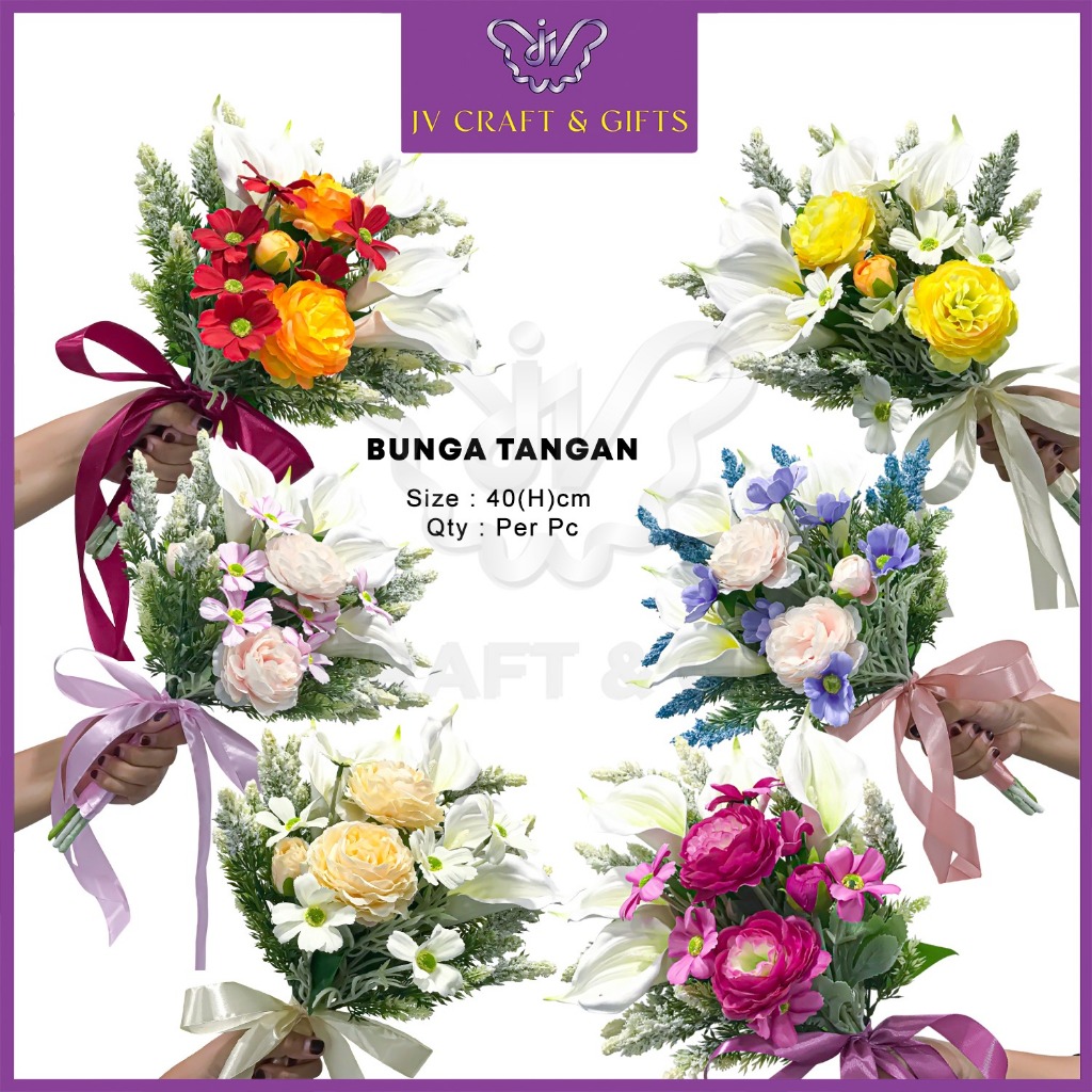 Wedding Bridal Hand Bouquet Ready Made | Bunga Tangan Lily Pengantin ...