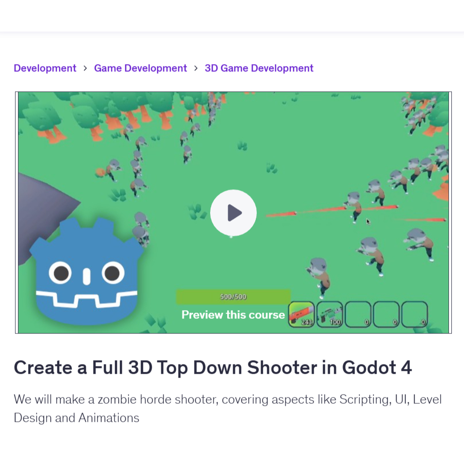 [Video Course] Create a Full 3D Top Down Shooter in Godot 4 | Learn ...
