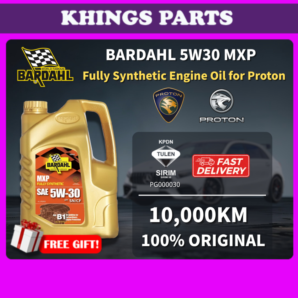 BARDAHL 5W30 MXP Fully Synthetic Engine Oil 4 Litre Minyak Hitam Kereta ...