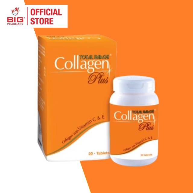TOTAL IMAGE Collagen Plus with Vitamin C & E 2 x 60 tablets Free 10 ...