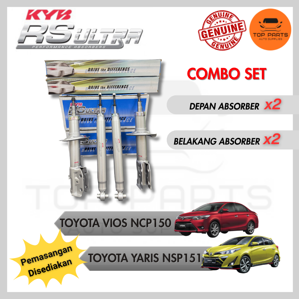 ORIGINAL KYB TOYOTA VIOS NCP150 NSP151 2013'-2022' YARIS DEPAN ...