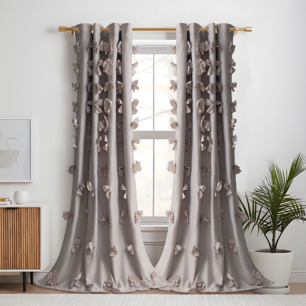 Homechoice Decor Riley Window Curtain Elegant Light Filtering 2 Panel ...