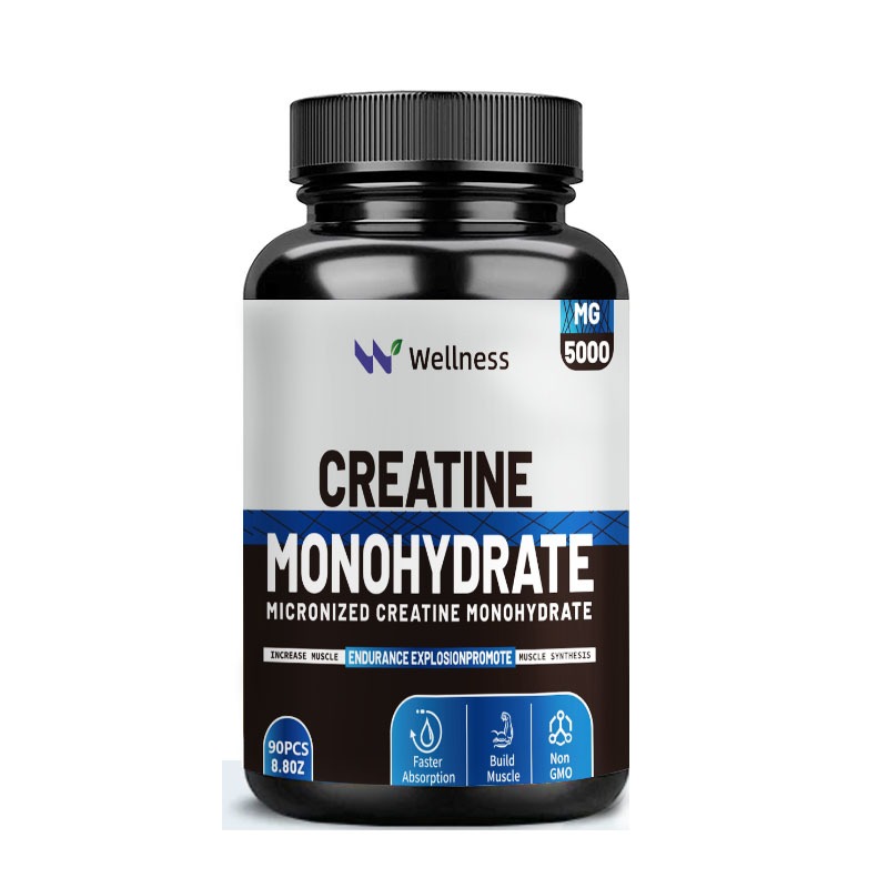 Wellness Creatine Capsules Creatine Monohydrate Gain Strength, Build ...