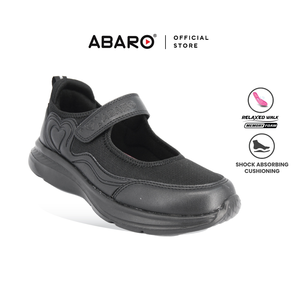 ABARO 2831MF School Shoes Girl Series - Black School Shoes/Kasut ...