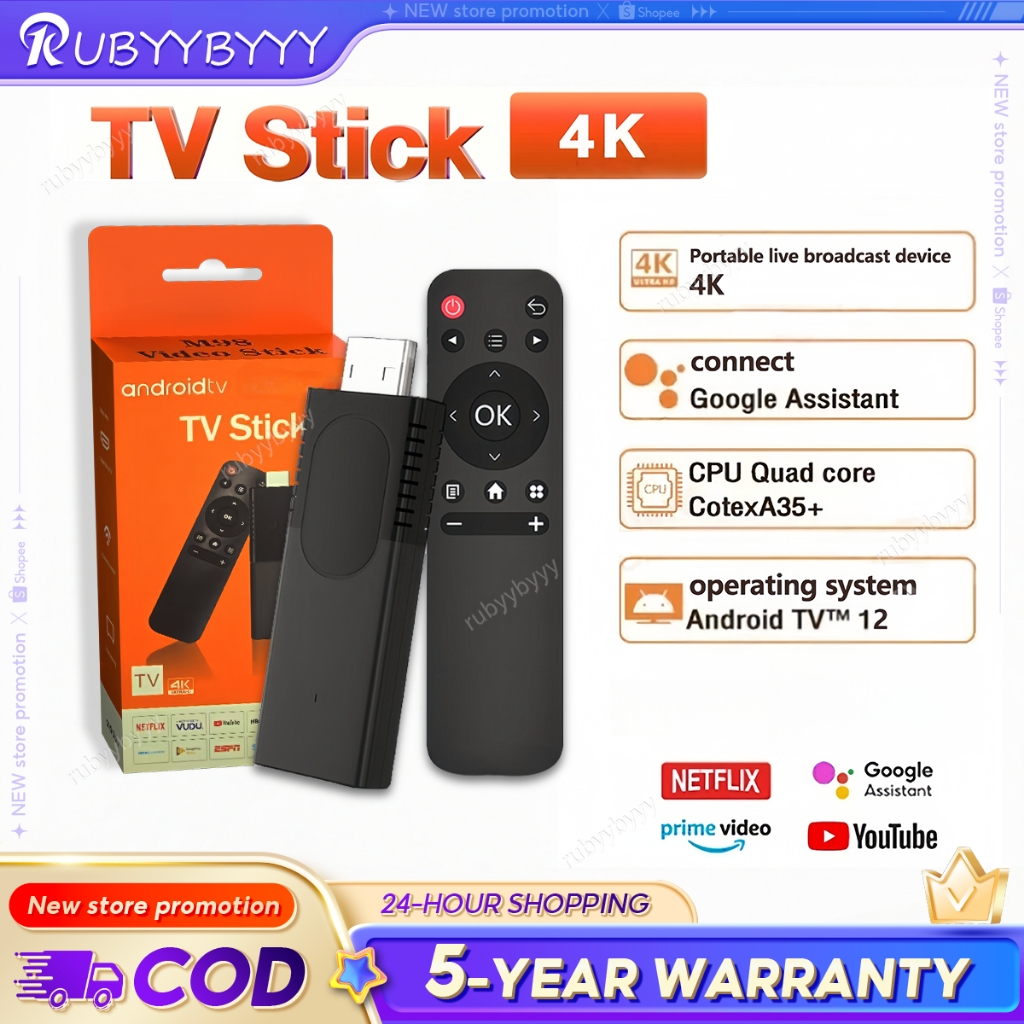 TV Stick M98 Video Stick Smart 4K YouTube MYTV Netflix Portable ...