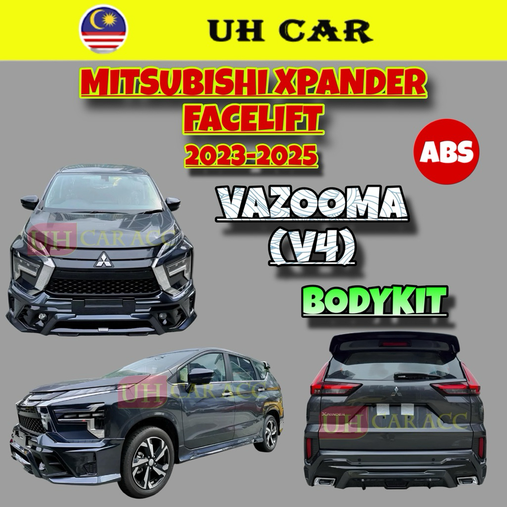 (VAZOMMA V4) Mitsubishi Xpander Facelift 2023-2025 Full Set PP Bodykit ...