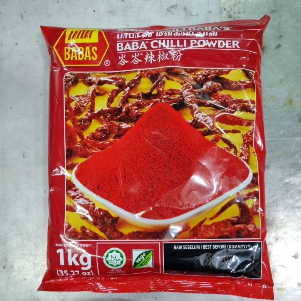 BABAS SERBUK CILI 1KG BABAS CHILLI POWDER | Shopee Malaysia