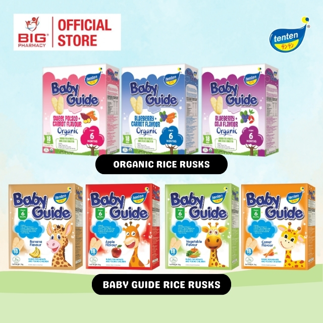 TENTEN BABY GUIDE RICE RUSK 36g / ORGANIC RICE RUSK 36g | Shopee Malaysia
