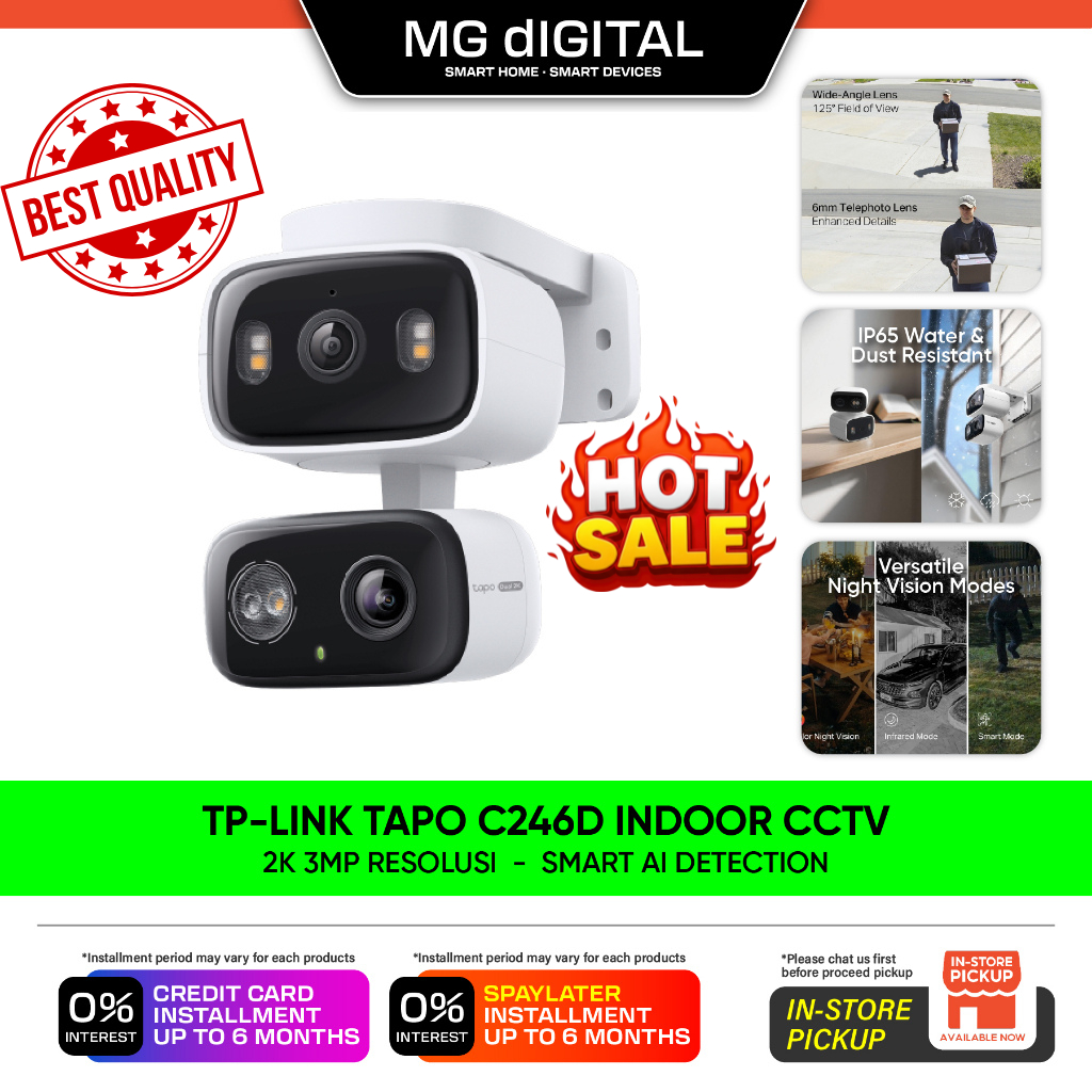 [READY STOCK] TP-Link Tapo C246D 2K Dual-Lens Wi-Fi Security Camera ...