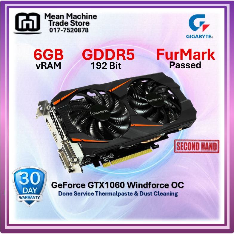 GIGABYTE GTX1060 6GB GDDR5 192BIT Graphic Card For Desktop (6Pin PCIE ...