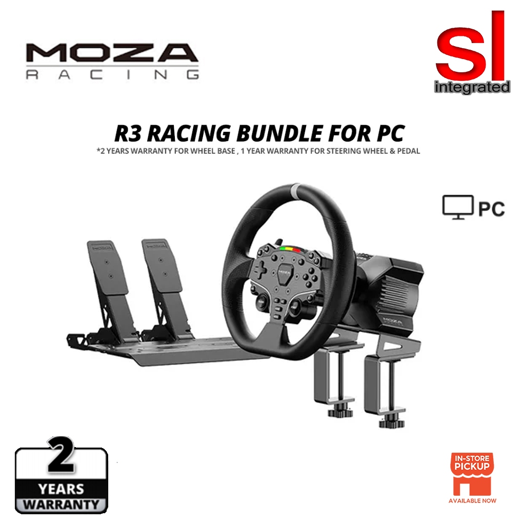 MOZA R3 Racing Wheel and Pedals Bundle for PC (RS074) | Shopee Malaysia
