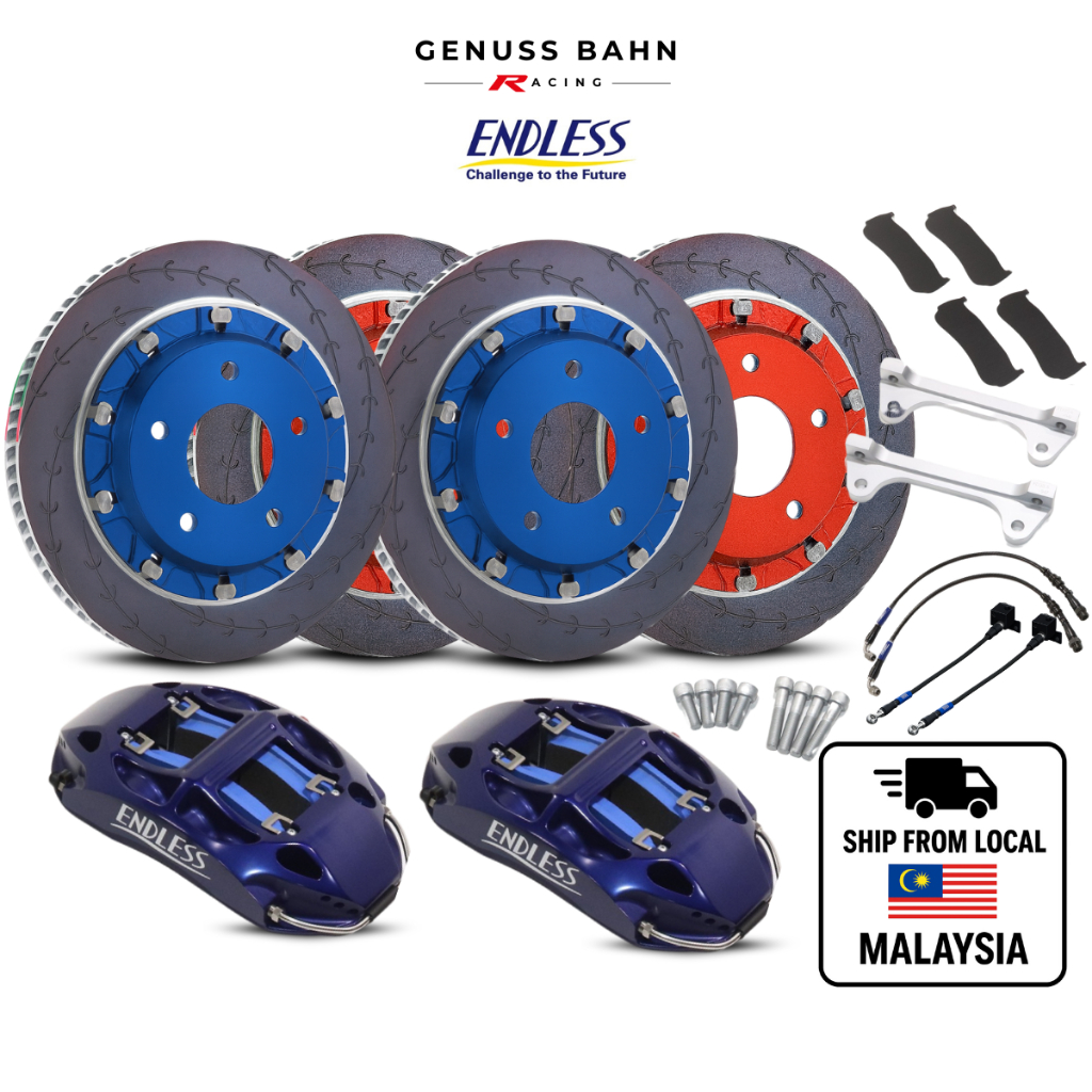 ENDLESS MONO 6 Sports TA Package Blue/Red/Chrome + Rotor 370mm/380mm ...