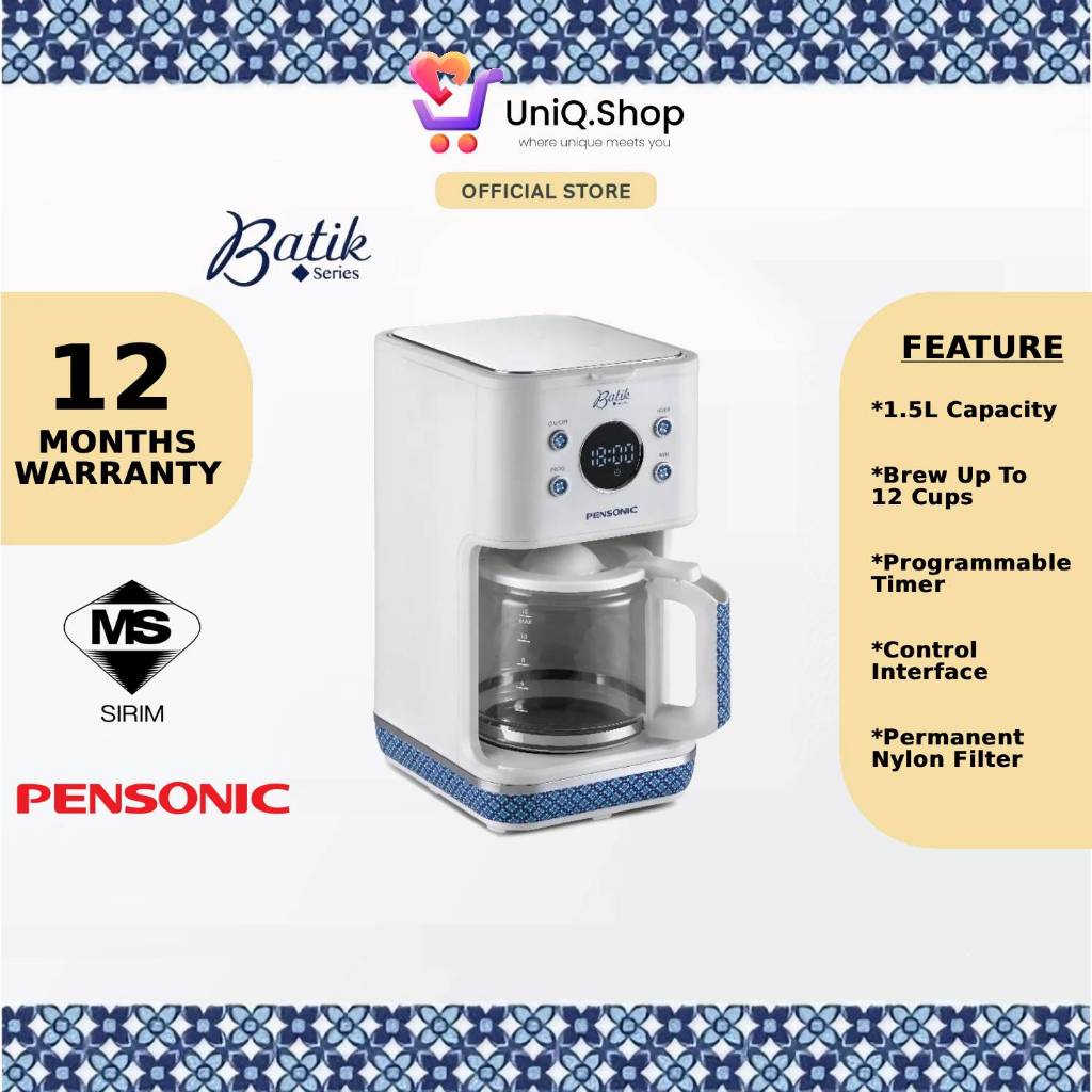 [NEW] Pensonic Batik Series Coffee Maker 1.5L | PCM-1905B (Pembuat Kopi ...