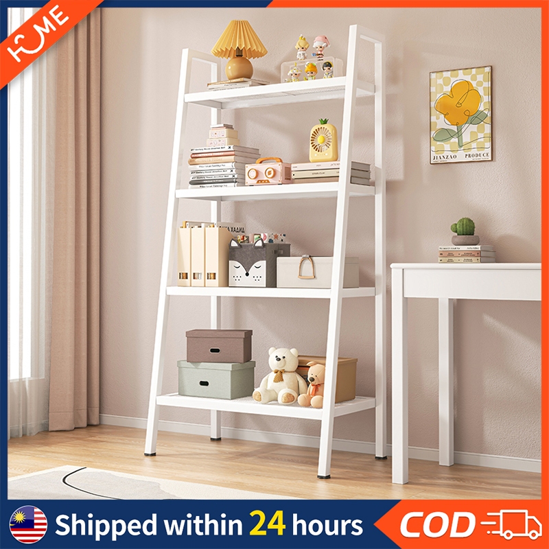 4 Tiers Big Size Multipurpose Stair Design Shelf Big Rak Besi Buku Rak ...