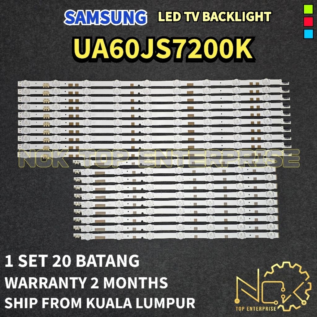 SAMSUNG UA60JS7200K TV LED BACKLIGHT BARU READY STOCK UA60JS7200 ...