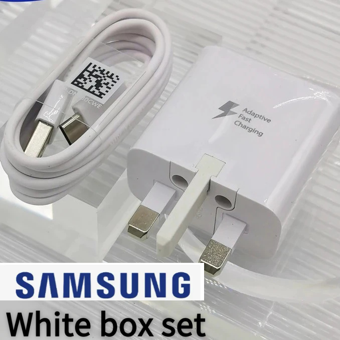 25W White Super Fast Charging Adapter for Samsung, Android Phones, UK ...