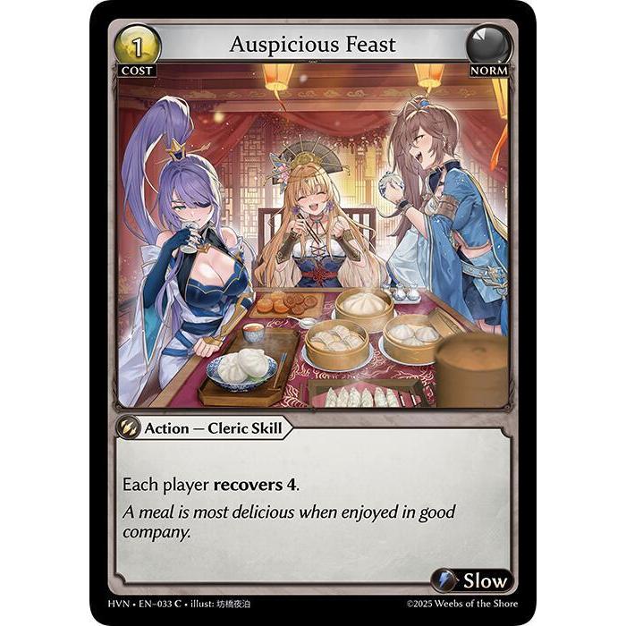 💥 Grand Archive TCG | Auspicious Feast (C) | EN-033— HVN Single