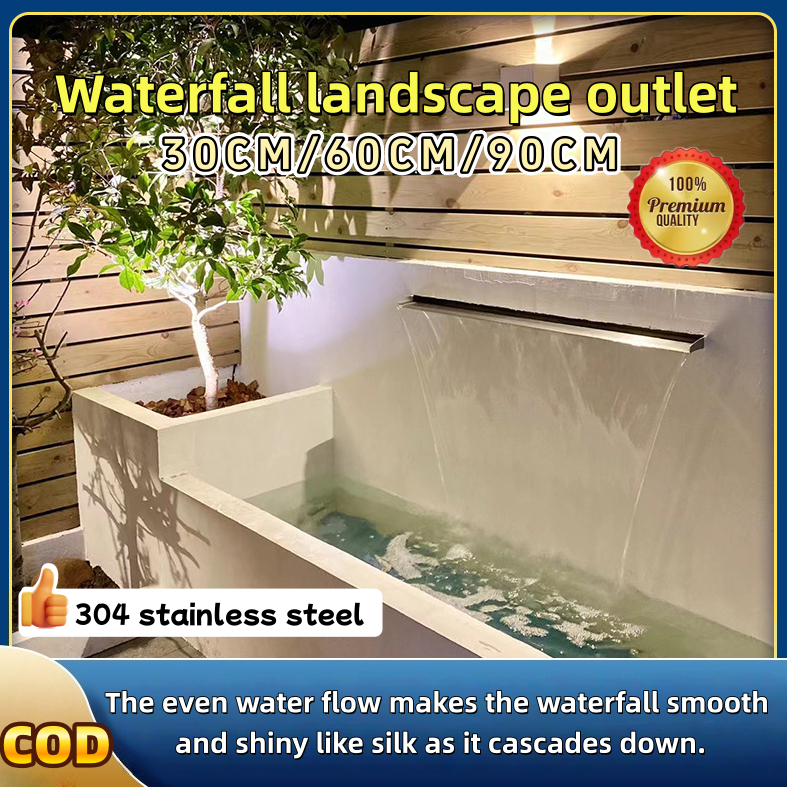 304 Stainless Steel Flexible Installation Waterfall Outlet - Garden ...