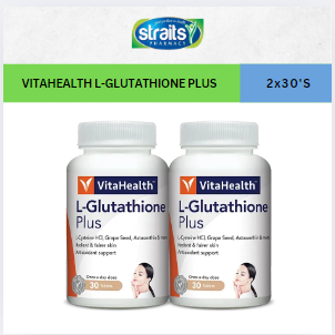 glutathione malaysia price VITAHEALTH L-GLUTATHIONE PLUS 2X30'S Mixing Bac Water into Health Care Type_Womens Health Bottle Size::4oz 6+ weeks