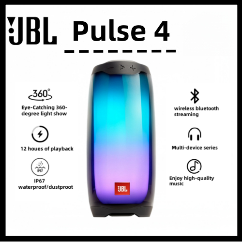 JBL PULSE 4 – Portable Bluetooth Speaker with 360° Light Show & IPX7 ...