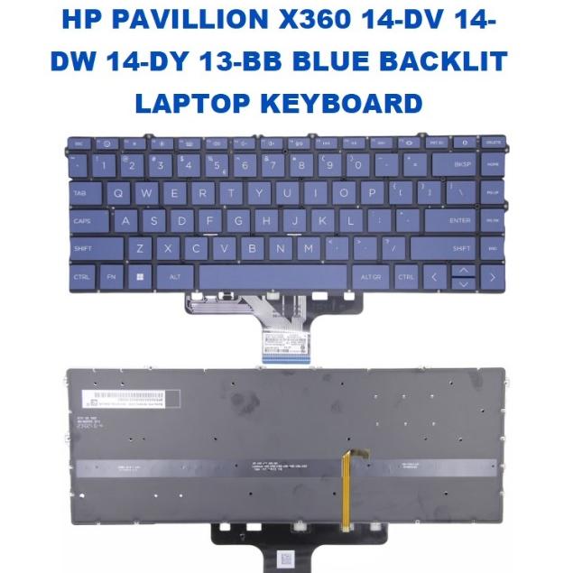 Clavier AZERTY Français De Remplacement Pour HP Pavilion X360 14-DW/DV/DY & 13-BB - Neuf 6 Mois Garantie