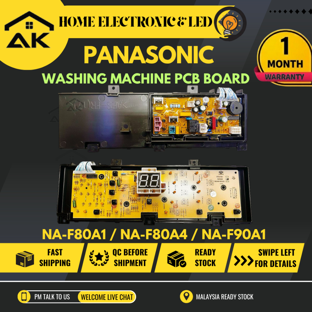 NA-F80A1 / NA-F80A4 / NA-F90A1 PANASONIC WASHING MACHINE PCB BOARD ...