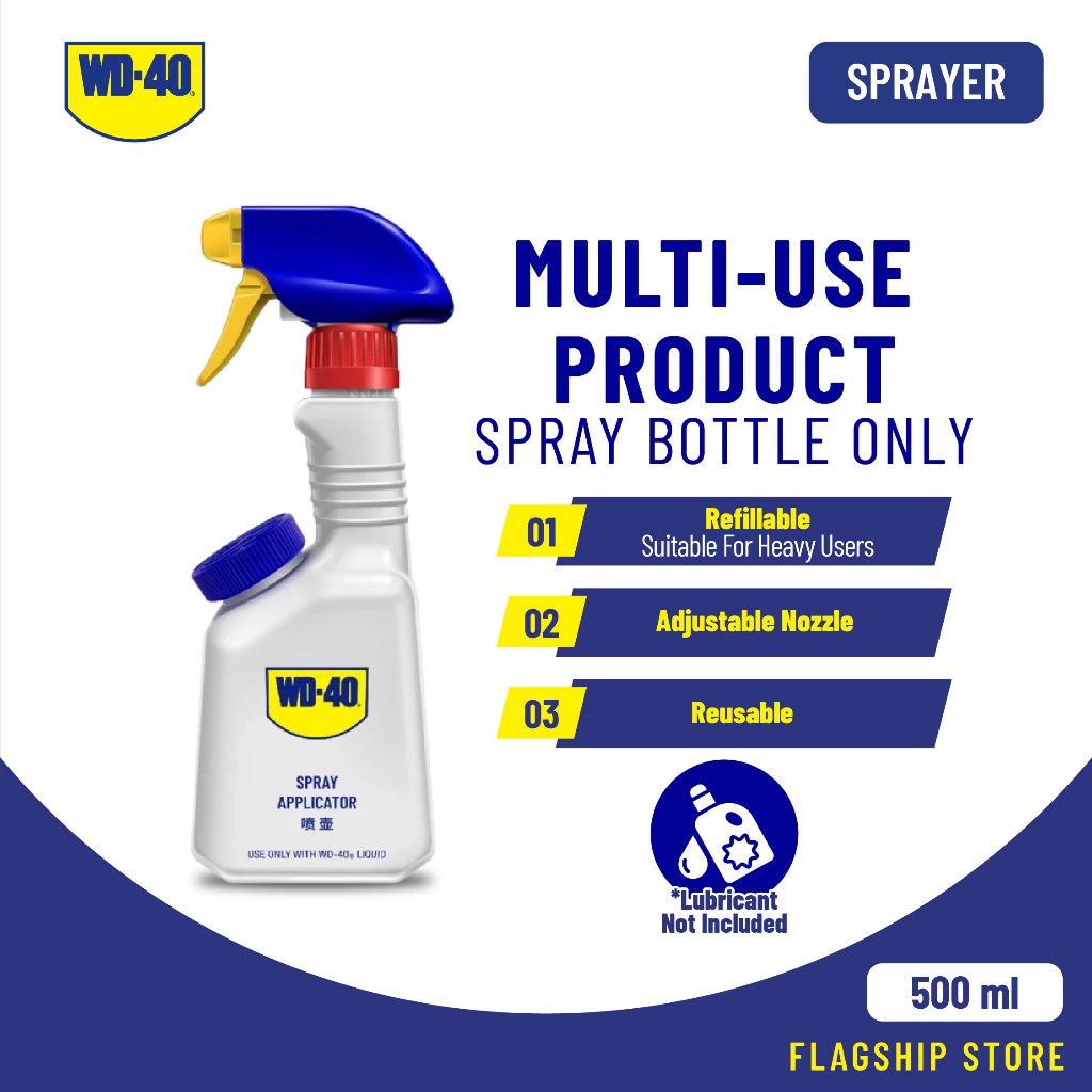 WD 40 Multi Use Product Spray Applicator 500ml Sprayer Bottle Only 